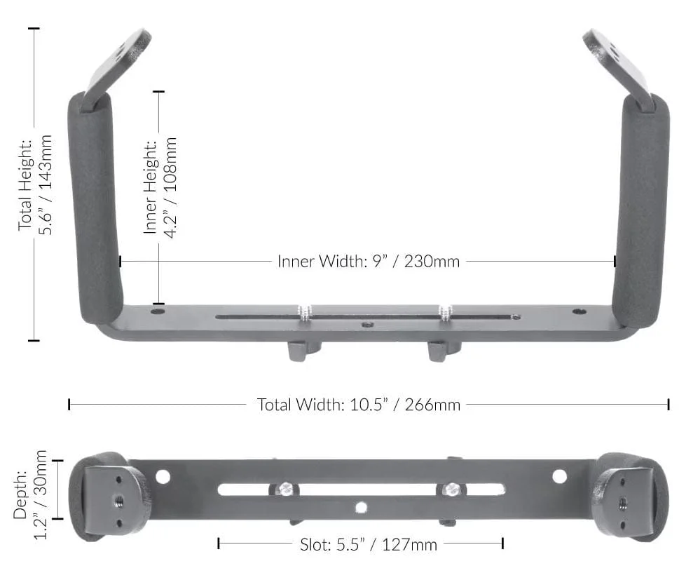 Backscatter - Wide Double Handle and Tray for GoPro, Compact & Mirrorless Housings - Image 7