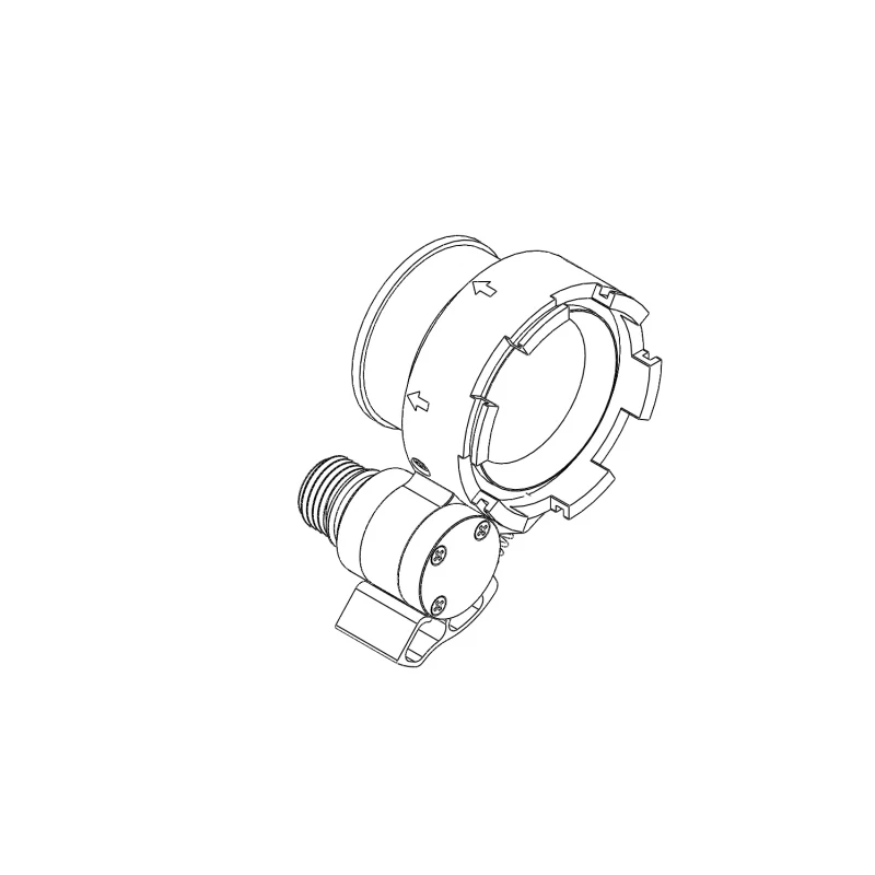 DIVESOFT - BOV manual add valve (MAV) — right, exhale, oxygen (38.1 (1 1/2"))