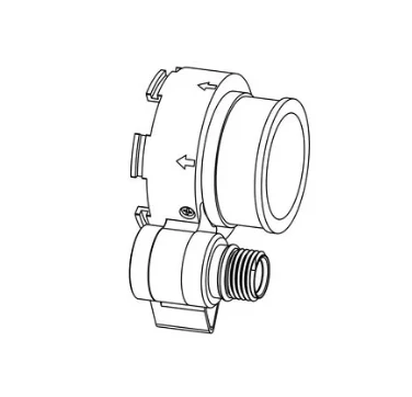 DIVESOFT - SM manual add valve (MAV) — left, inhale, diluent (38.1 (1 1/2")