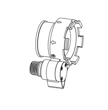 DIVESOFT - SM manual add valve (MAV) — right, exhale, oxygen (38.1 (1 1/2")