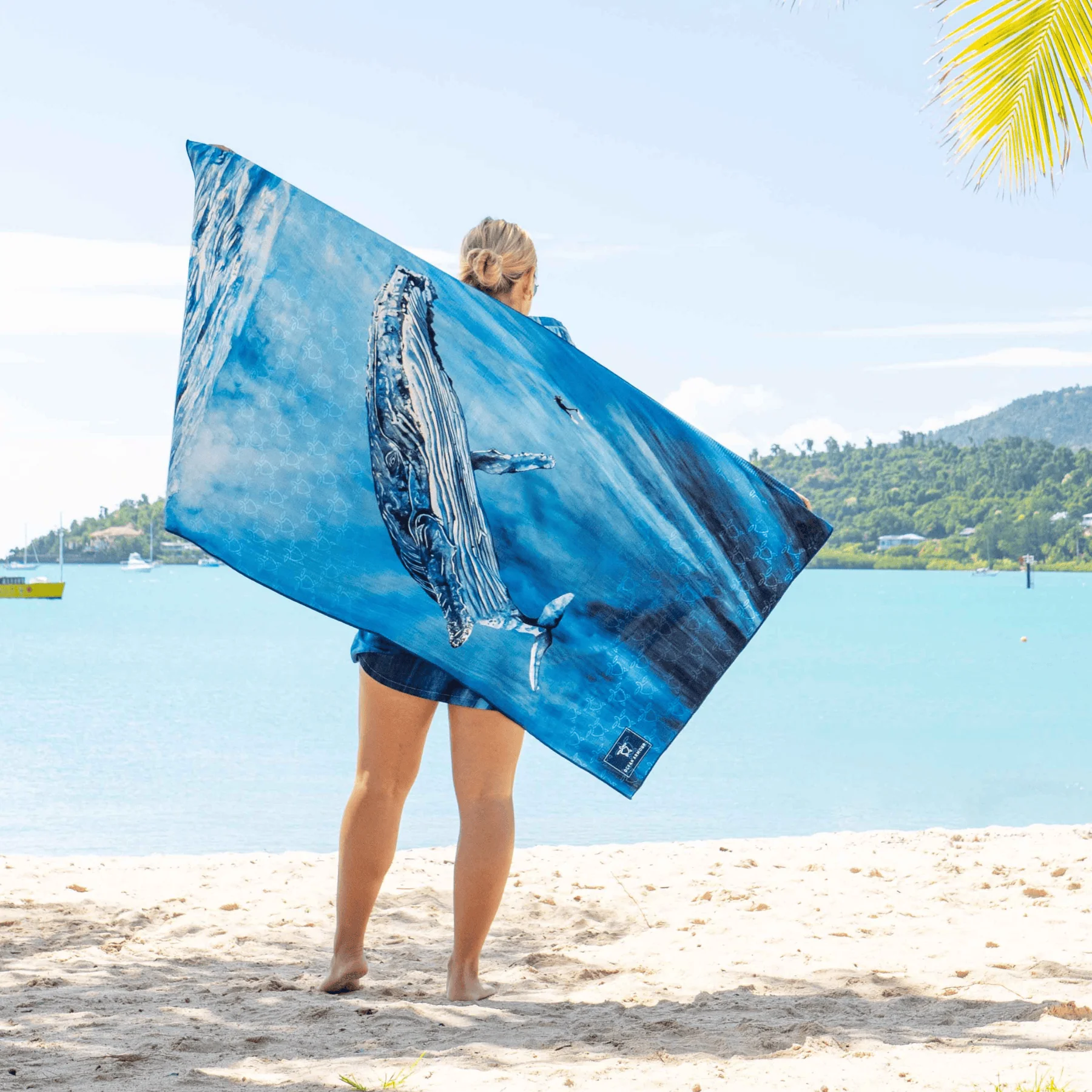Ocean Armour - Humpback Whale Sand-Free Beach Towel - Image 2