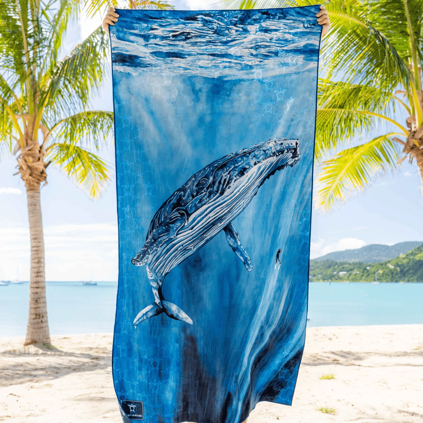 Ocean Armour - Humpback Whale Sand-Free Beach Towel - Image 3