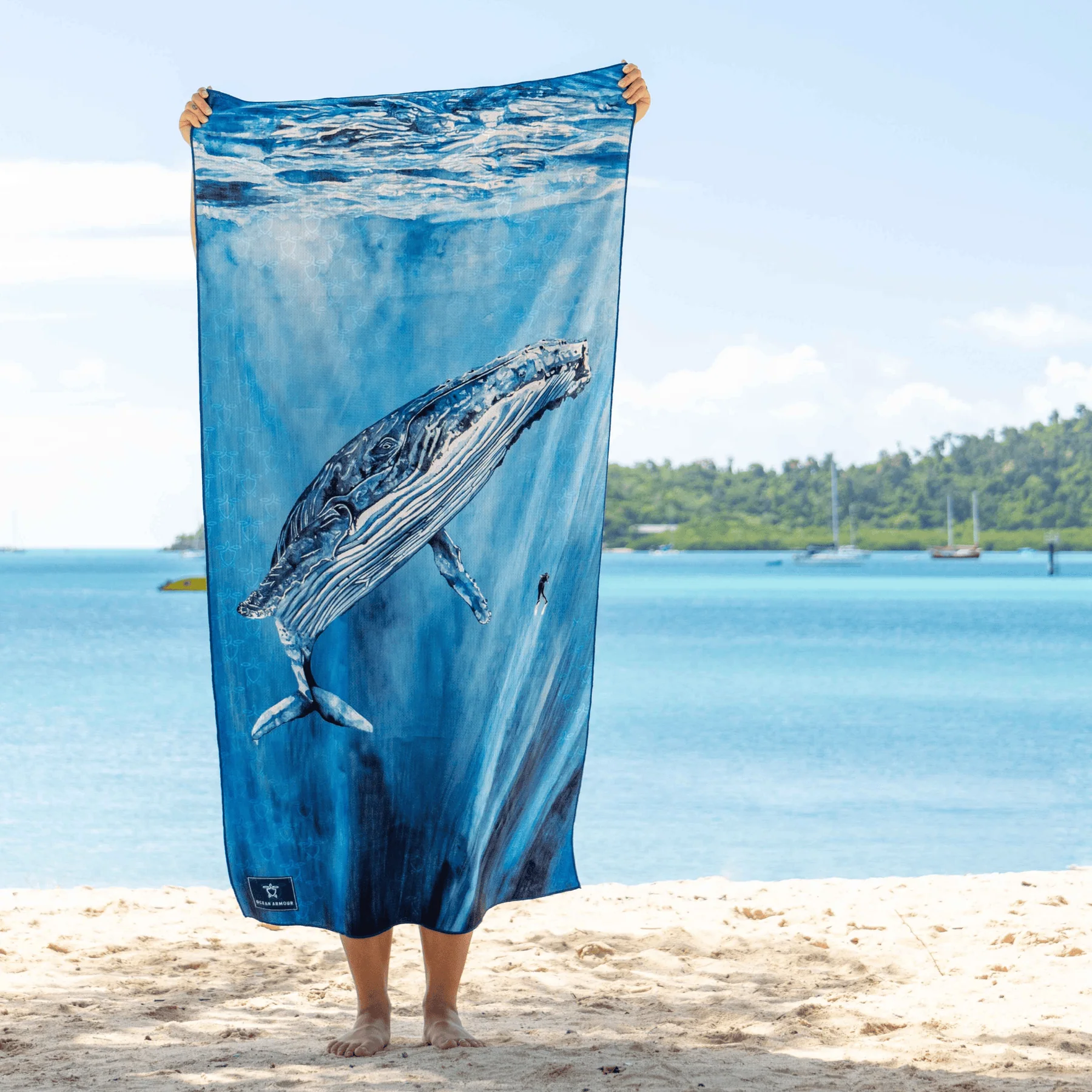 Ocean Armour - Humpback Whale Sand-Free Beach Towel - Image 4