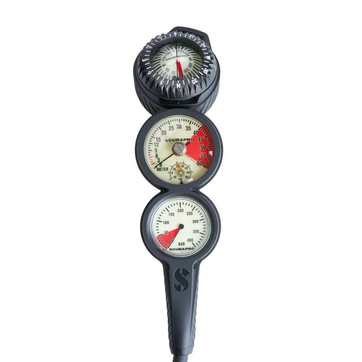 SCUBAPRO - 3-Gauge In-Line Console with Compass, Depth & Pressure Gauge - Image 2