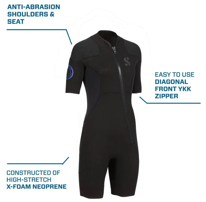 SCUBAPRO - Women's ONEFLEX Front Zip 2.5MM Steamer Shorty - Image 4