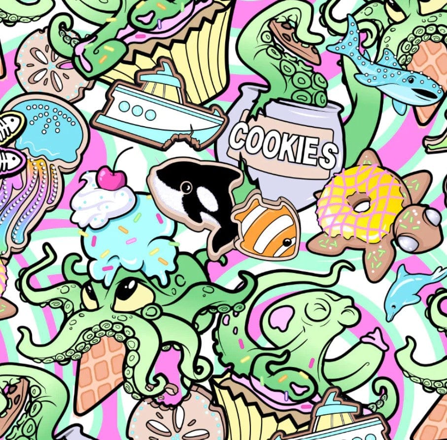 Spacefish Army - Candy Octopus Shorts - Image 2