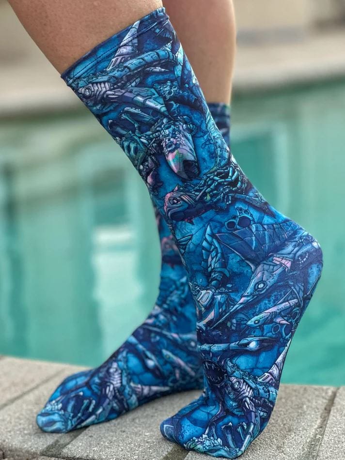 Spacefish Army - Clockwork Ocean Dive Socks - Image 3