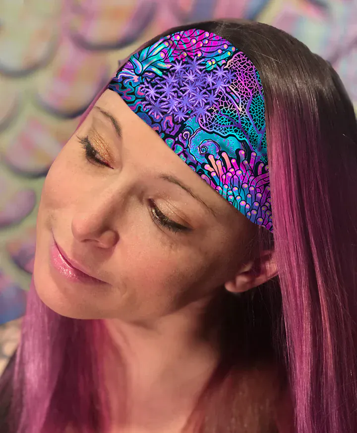 Spacefish Army - Coral Kaleidoscope Scuba Headband - Image 4