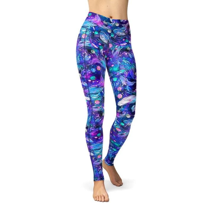 Spacefish Army - Cosmic Whale Contour Leggings - Image 3