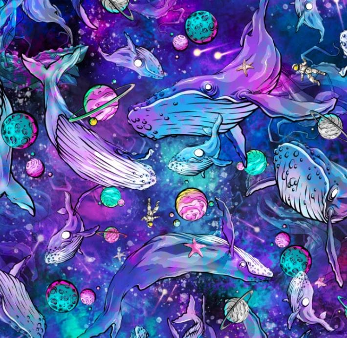Spacefish Army - Cosmic Whale Dive Socks - Image 2