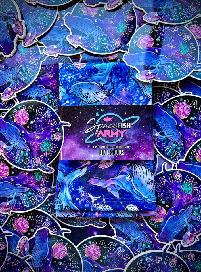 Spacefish Army - Cosmic Whale Dive Socks - Image 3