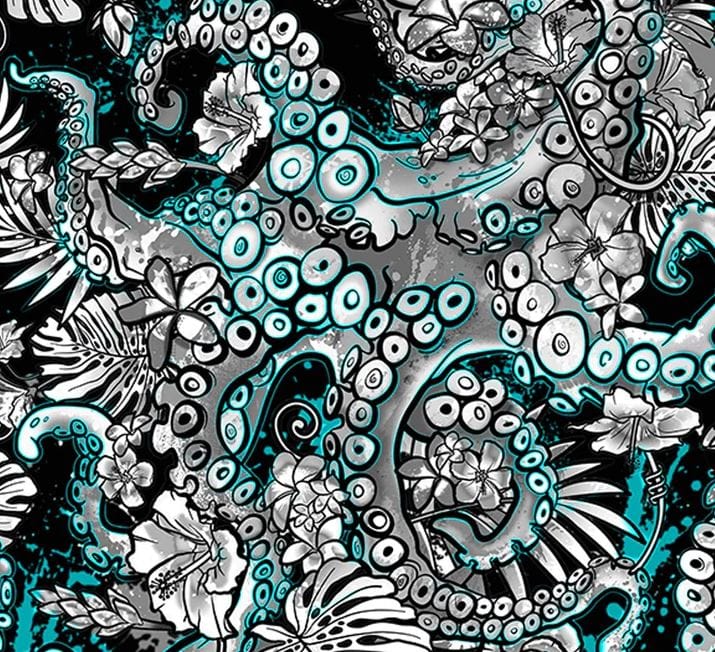 Spacefish Army - Electric Blue Octofloral Scuba Headband - Image 3