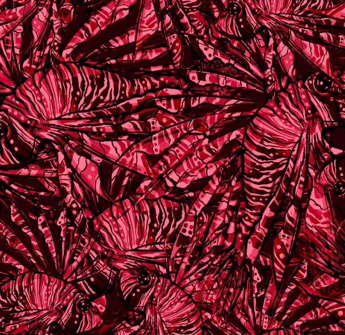 Spacefish Army - Lionfish Invasion Contour Leggings - Image 2