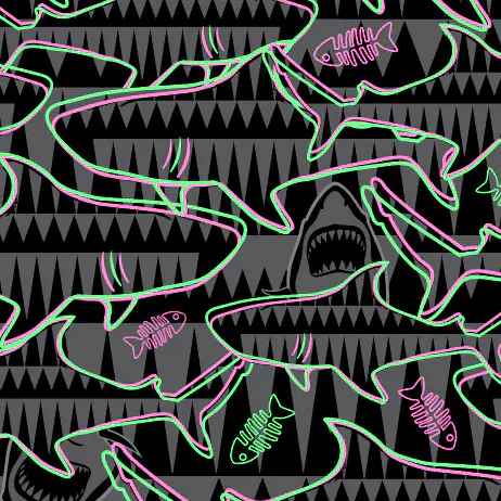 Spacefish Army - Neon Jaws Scuba Headband - Image 2